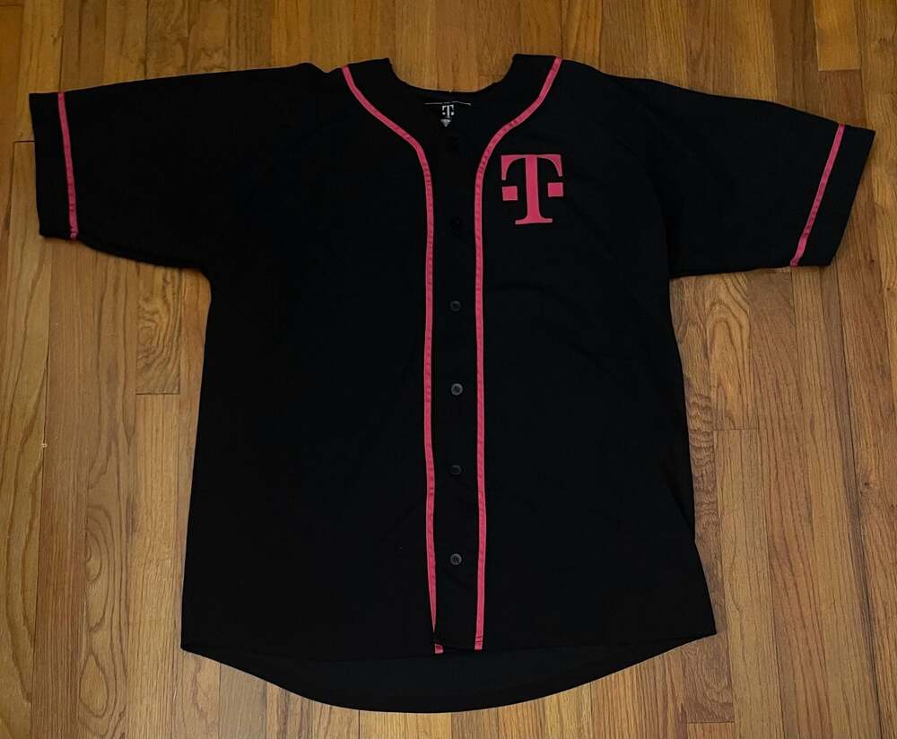T-Mobile Promotional Baseball Jersey #BeMagenta Black/Pink 2XL
